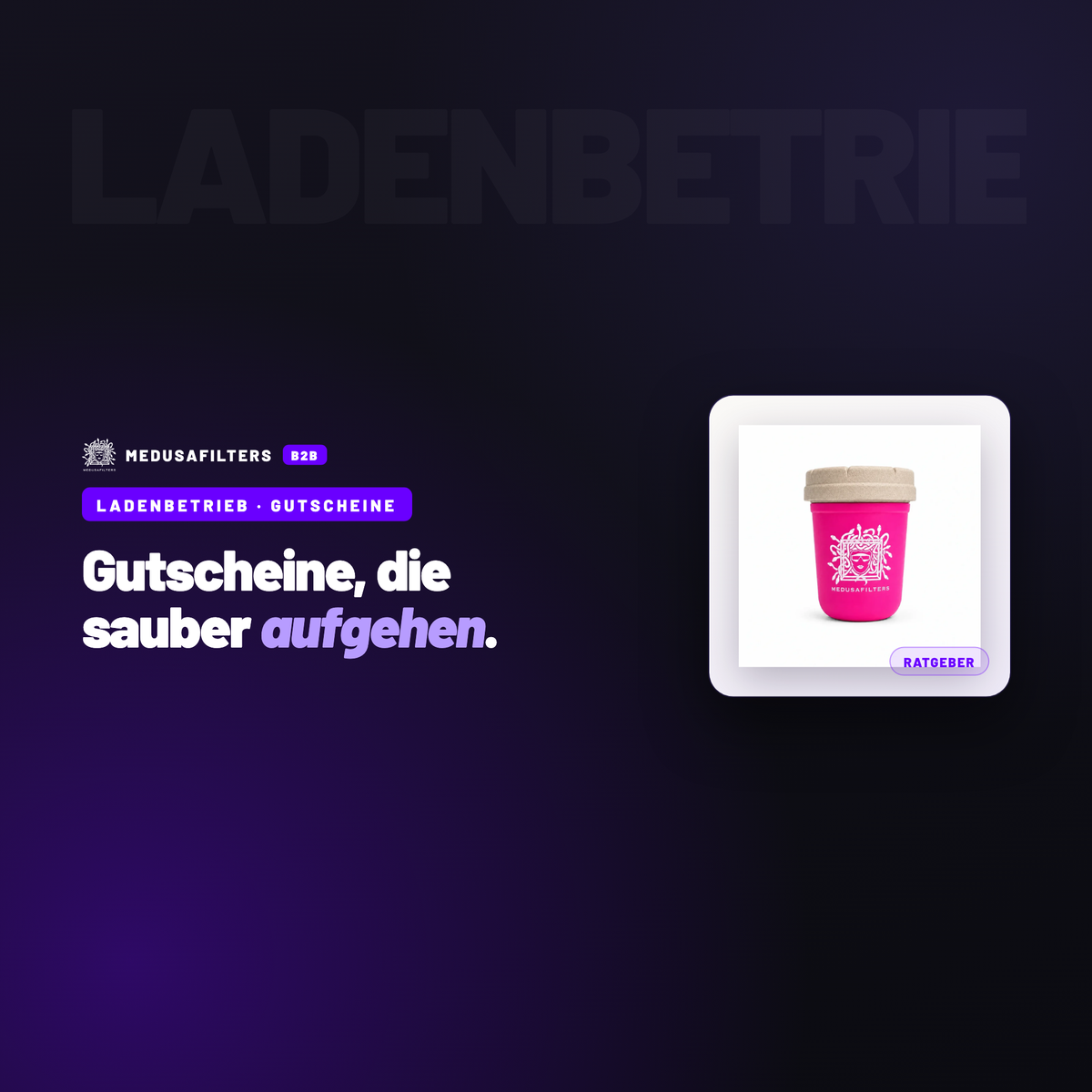LADENBETRIEB – GUTSCHEINE: Geschenkgutscheine im Laden: Ablauf, Fristen, Abrechnung – Ratgeber für Händler, Medusafilters B2B