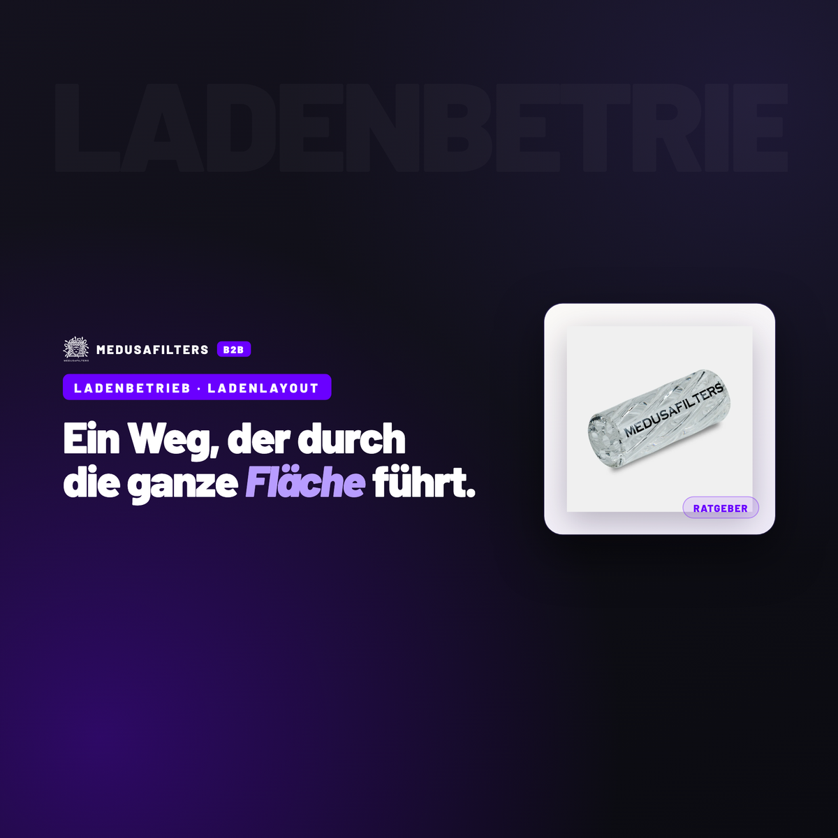 LADENBETRIEB – LADENLAYOUT: Kundenlauf im Laden: wie das Ladenlayout den Weg durch die Fläche lenkt – Ratgeber für Händler, Medusafilters B2B
