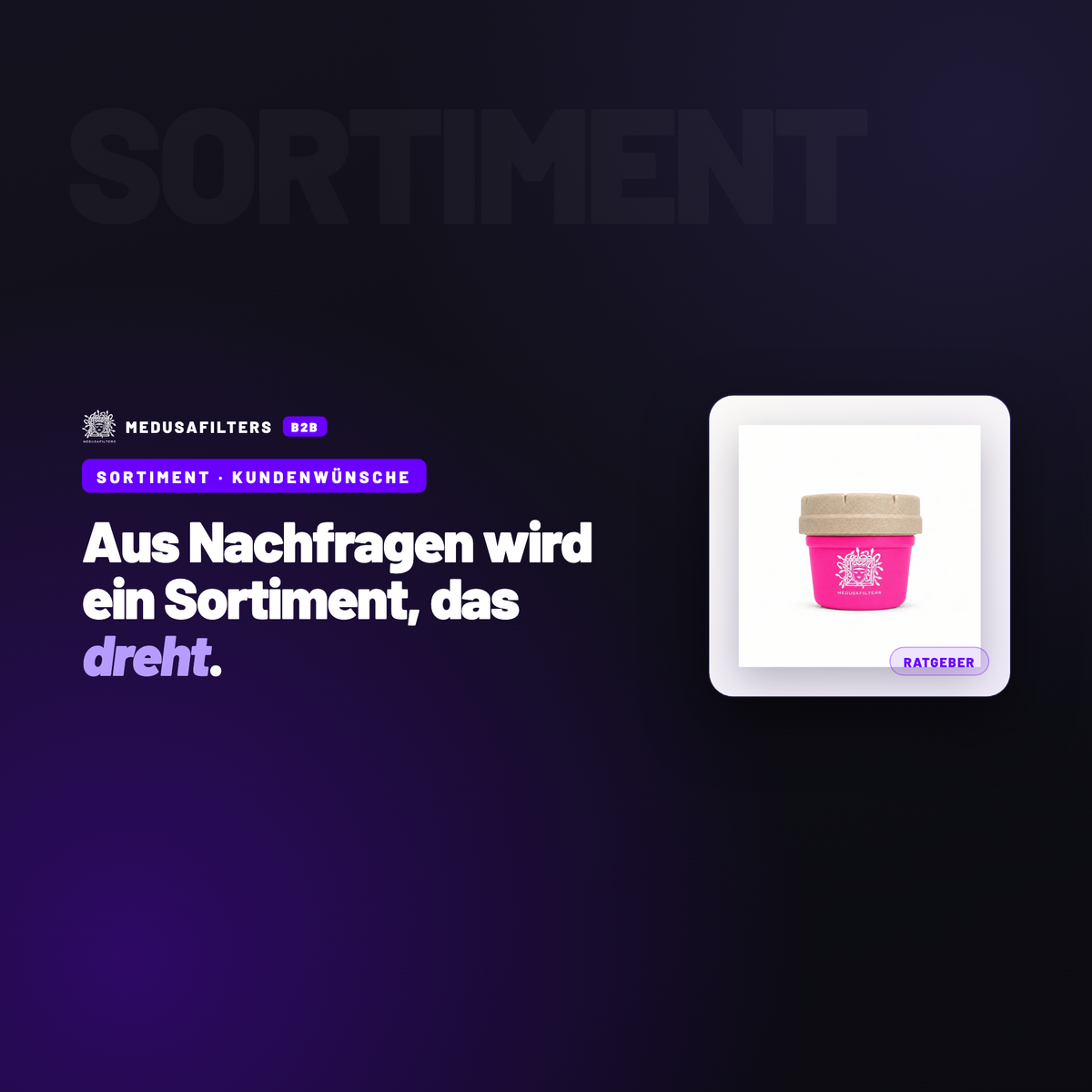 SORTIMENT – KUNDENWÜNSCHE: Kundenwünsche sammeln und ins Sortiment übernehmen: so geht's im Laden – Ratgeber für Händler, Medusafilters B2B