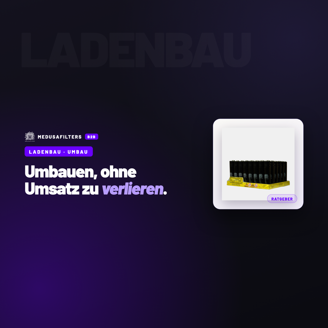 LADENBAU – UMBAU: Ladenumbau bei laufendem Betrieb: die Reihenfolge, die keinen Umsatz kostet – Ratgeber für Händler, Medusafilters B2B