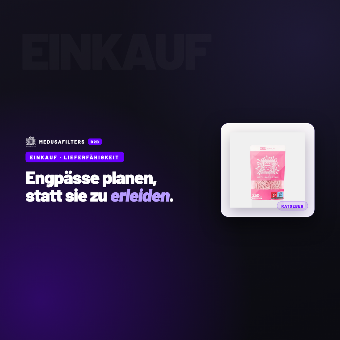 EINKAUF – LIEFERFÄHIGKEIT: Lieferengpässe managen: Vorlauf, Alternativen, Kundenkommunikation – Ratgeber für Händler, Medusafilters B2B