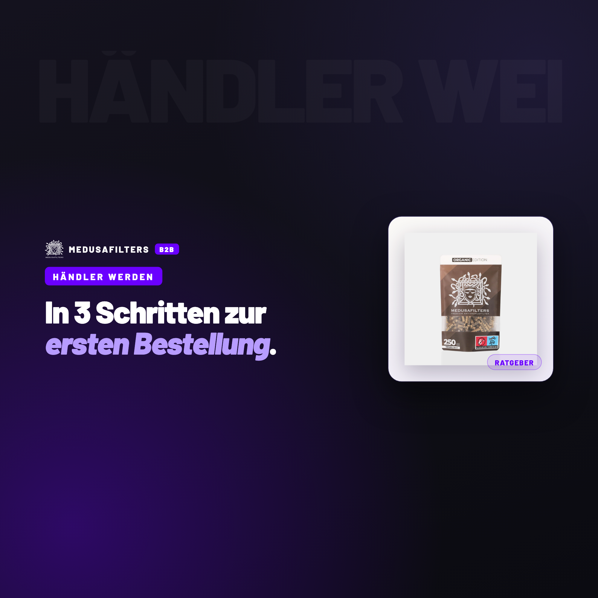 HÄNDLER WERDEN: Medusafilters Händler werden: Guide zur ersten Bestellung – Ratgeber für Händler, Medusafilters B2B