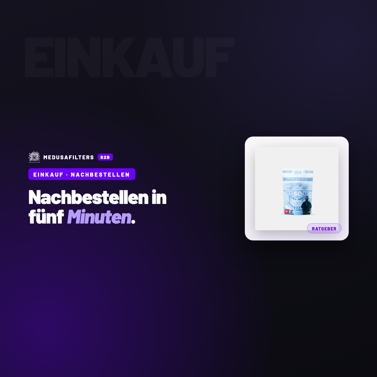 EINKAUF – NACHBESTELLEN: Nachbestellen im B2B-Shop: ein Ablauf, der in fünf Minuten sitzt – Ratgeber für Händler, Medusafilters B2B