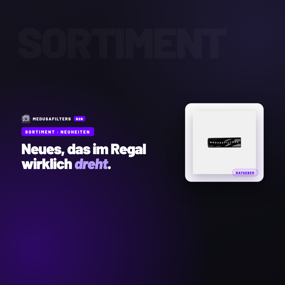 SORTIMENT – NEUHEITEN: Neuheiten ins Regal bringen: Testphase, Platzierung, Auswertung – Ratgeber für Händler, Medusafilters B2B