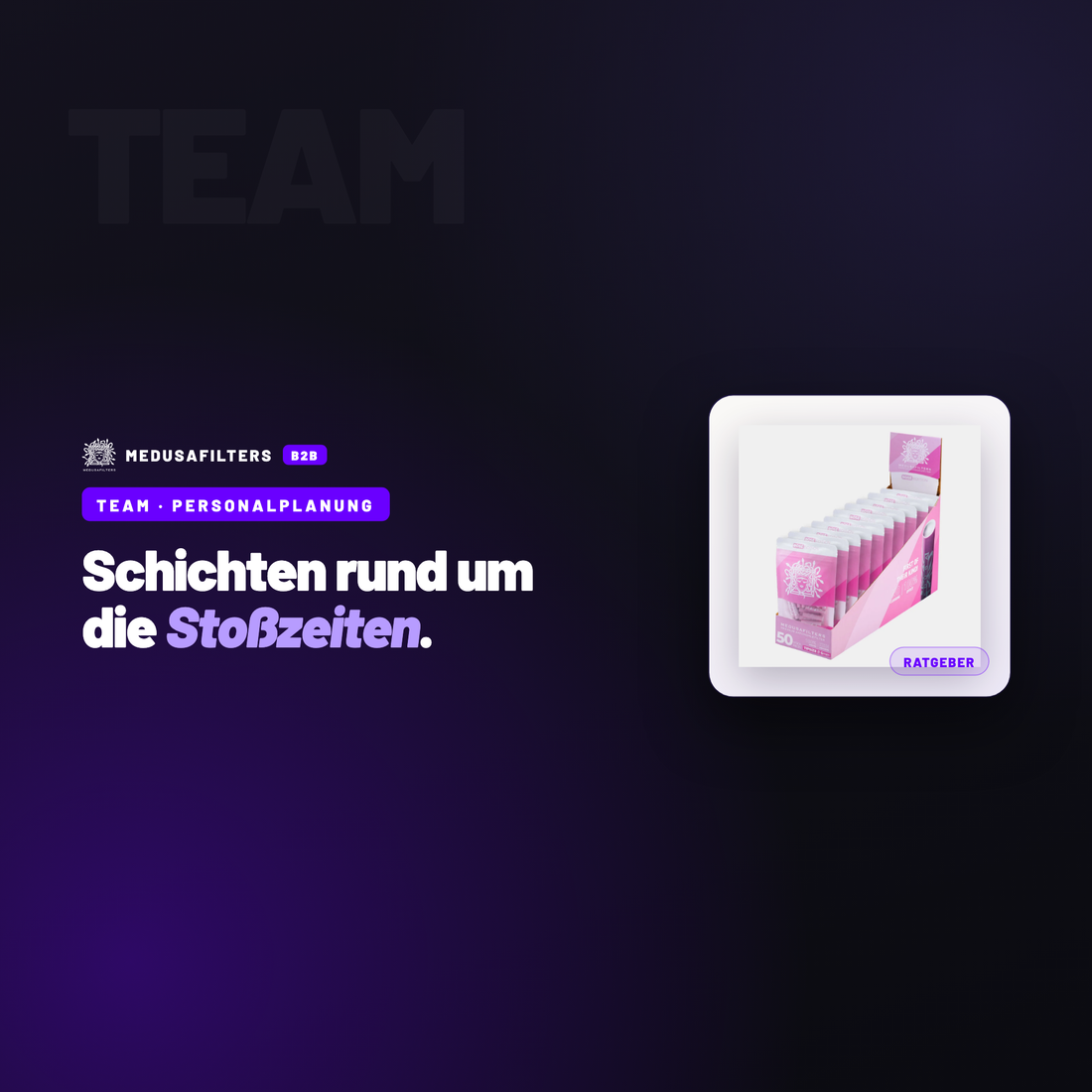 TEAM – PERSONALPLANUNG: Personalplanung im Laden: Schichten rund um die Stoßzeiten – Ratgeber für Händler, Medusafilters B2B