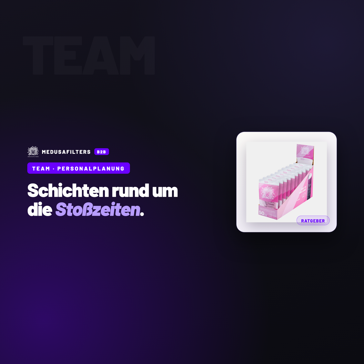 TEAM – PERSONALPLANUNG: Personalplanung im Laden: Schichten rund um die Stoßzeiten – Ratgeber für Händler, Medusafilters B2B