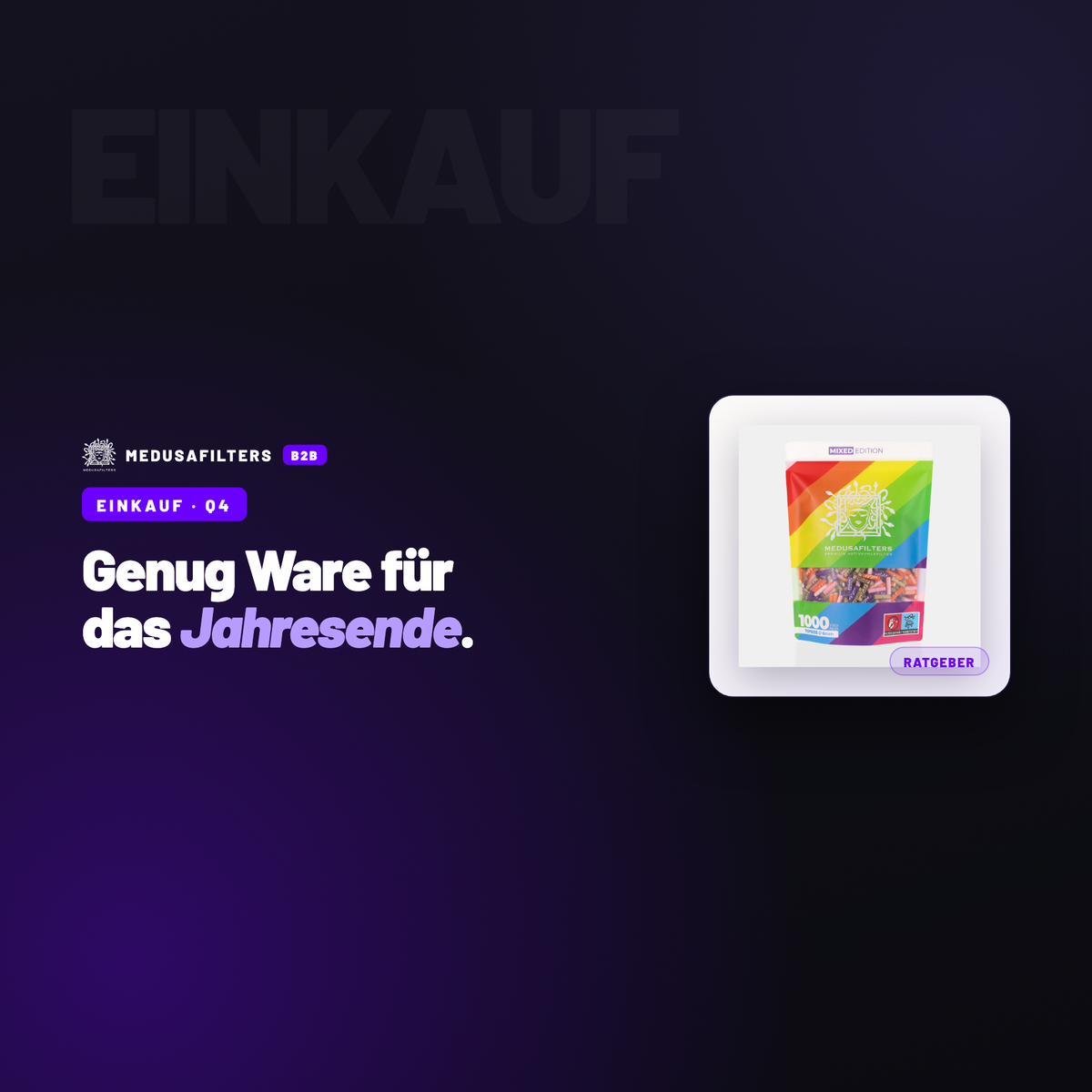 EINKAUF – Q4: Q4-Bevorratung im Fachhandel: wie viel Ware das Jahresendgeschäft wirklich braucht – Ratgeber für Händler, Medusafilters B2B
