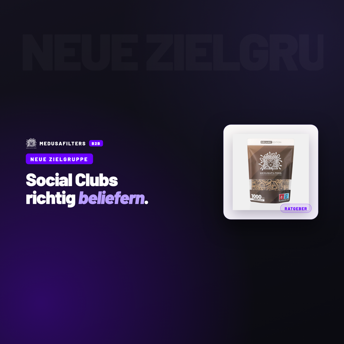NEUE ZIELGRUPPE: Social Clubs als Kunden beliefern: was im Sortiment anders zählt – Ratgeber für Händler, Medusafilters B2B