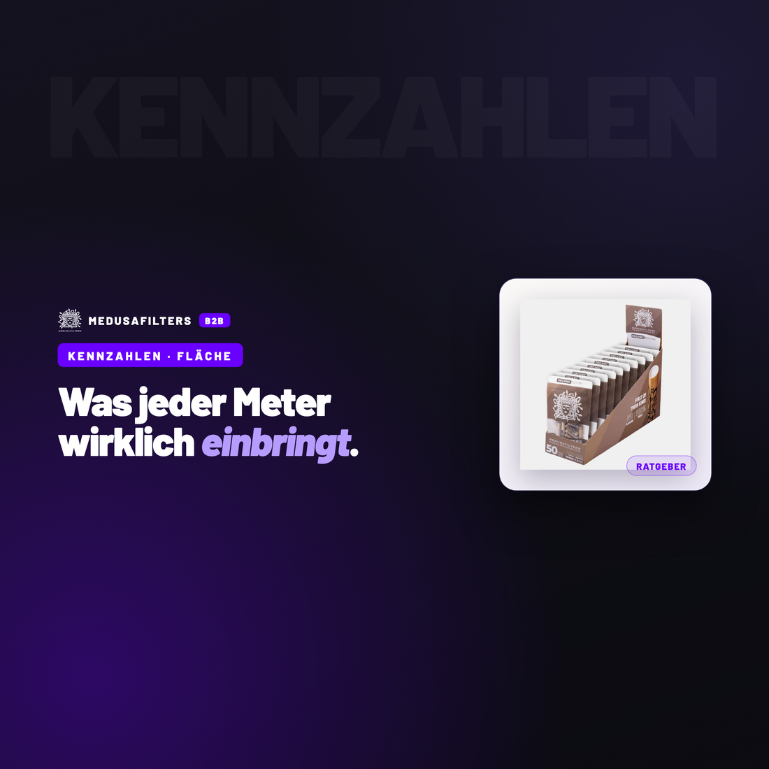 KENNZAHLEN – FLÄCHE: Umsatz pro Regalmeter: die vier Kennzahlen für kleine Läden – Ratgeber für Händler, Medusafilters B2B