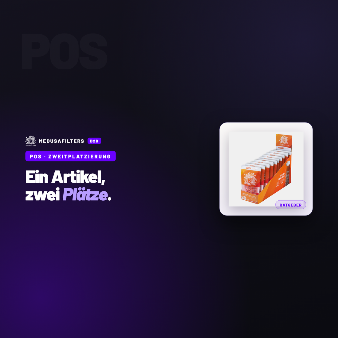 POS – ZWEITPLATZIERUNG: Zweitplatzierung: derselbe Artikel, zwei Plätze, mehr Abverkauf – Ratgeber für Händler, Medusafilters B2B