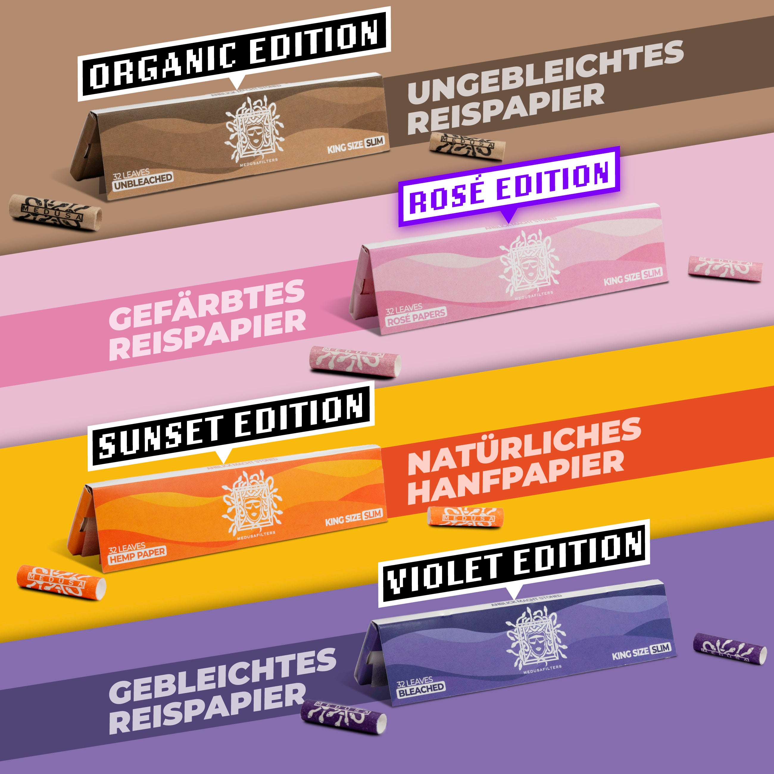 10er Longpapers Display Rosé