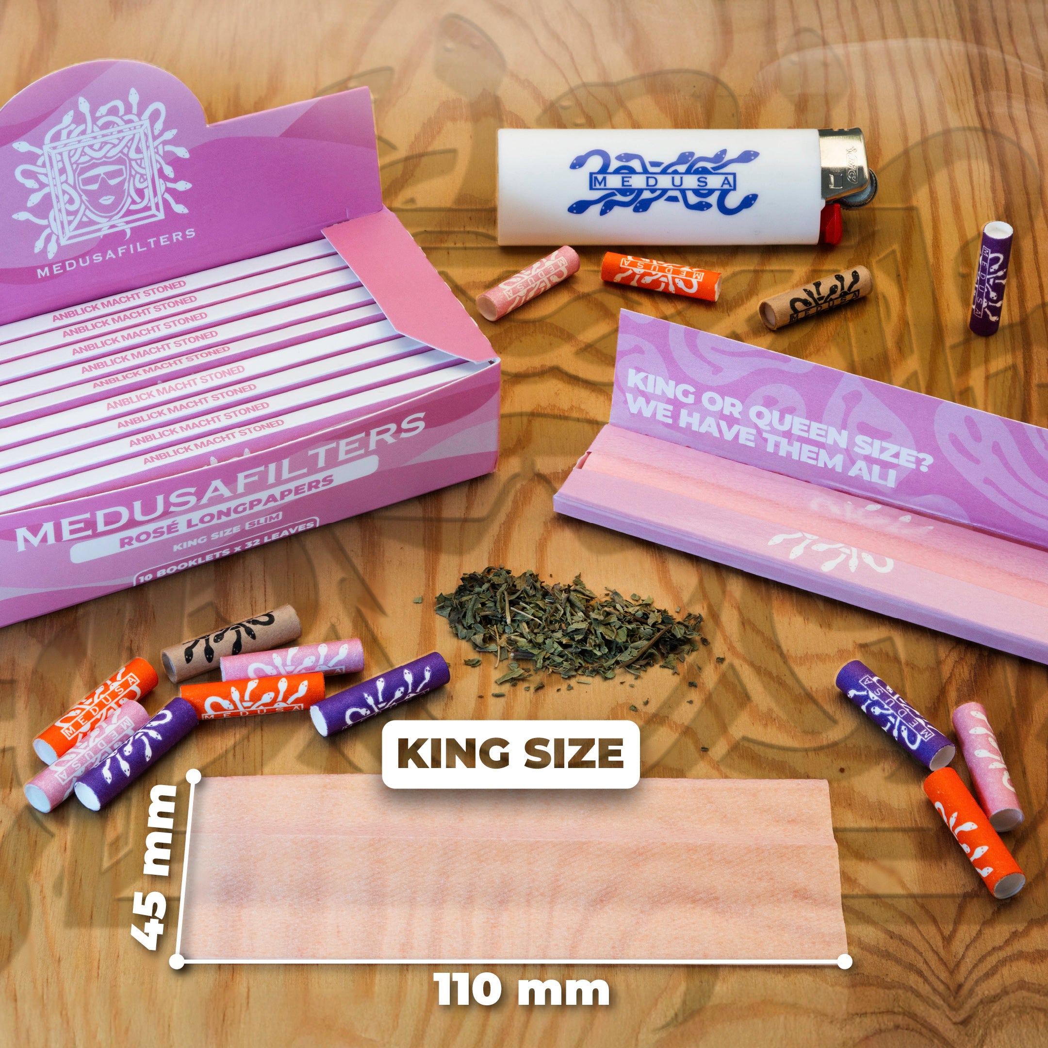 10er Longpapers Display Rosé