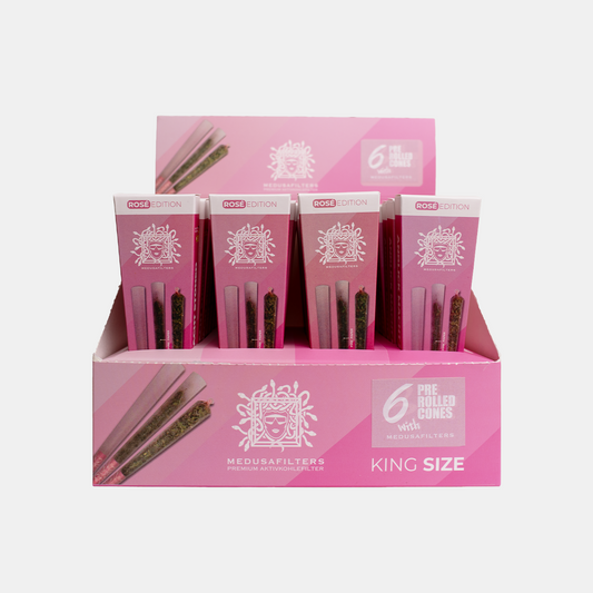 6er Pre-Rolled Cones ROSÉ mit ROSÉ Edition Filtern - 32er Display