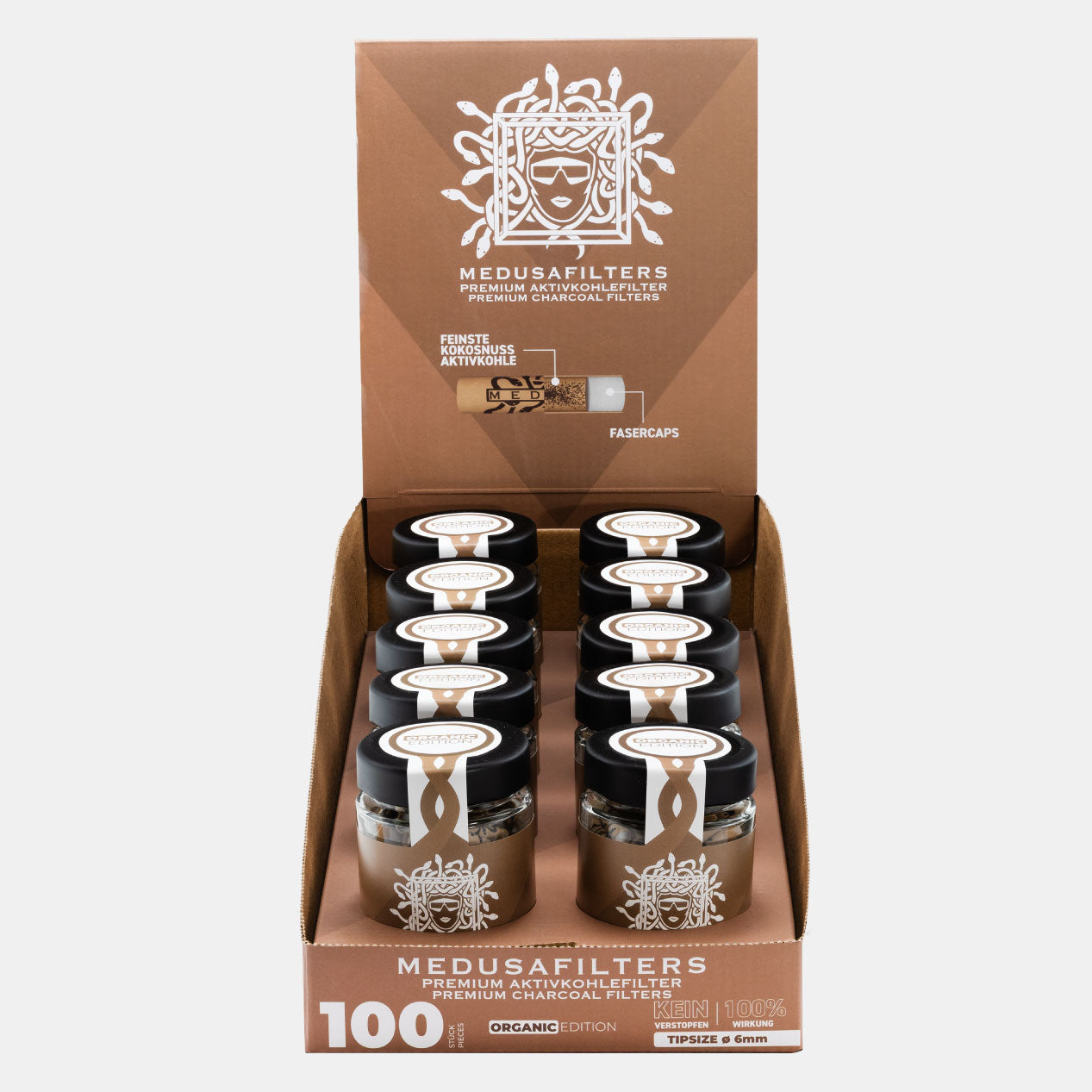 100er Glas ORGANIC Edition - 10er Display