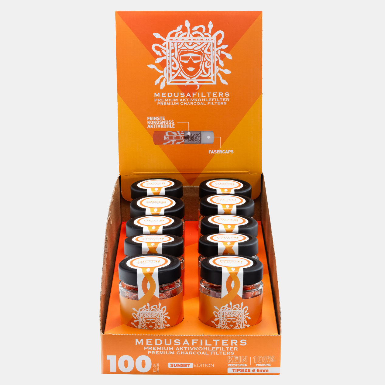 100er Glas SUNSET Edition - 10er Display