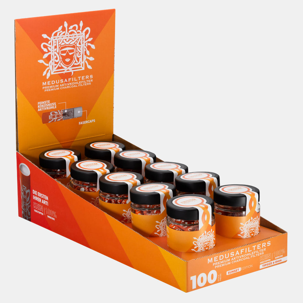 100er Glas SUNSET Edition - 10er Display