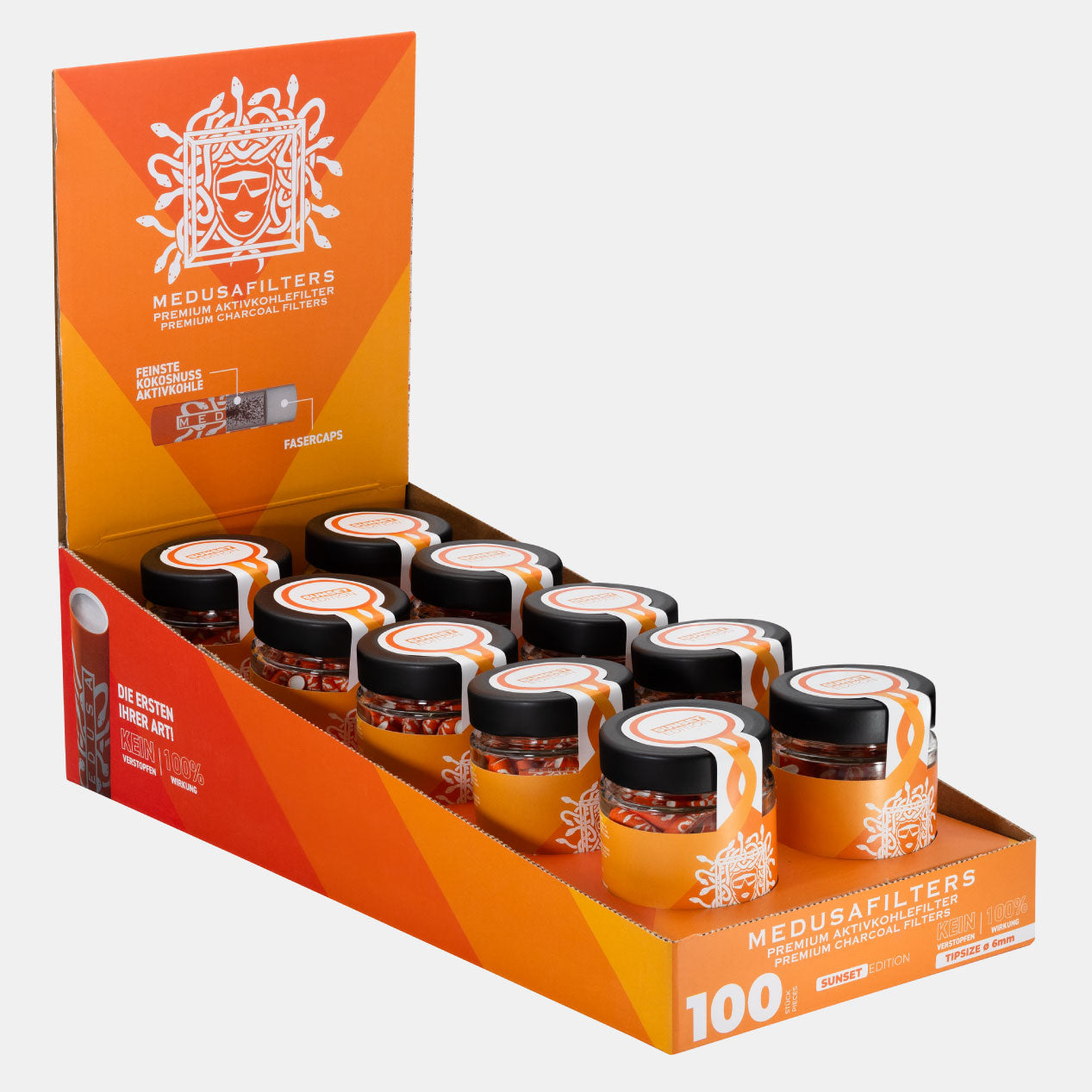 100er Glas SUNSET Edition - 10er Display