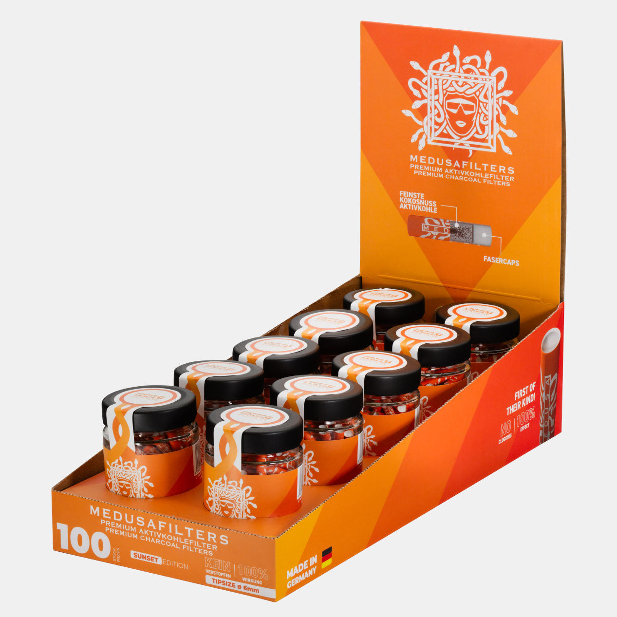 100er Glas SUNSET Edition - 10er Display
