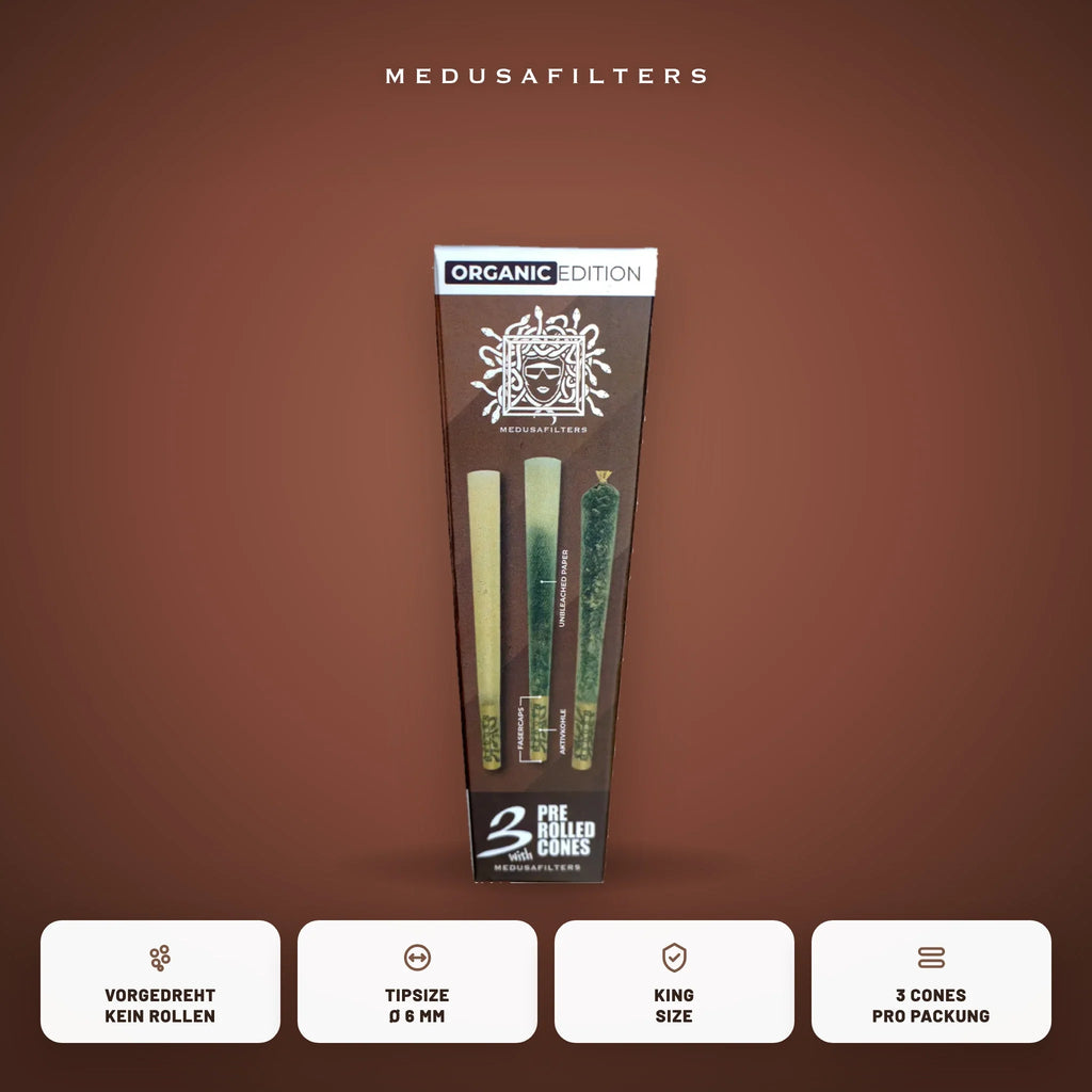 Medusafilters Pre-Rolled Cones ORGANIC – 3er Pack – Vorteile