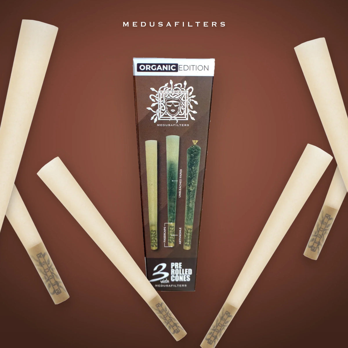 Medusafilters Pre-Rolled Cones ORGANIC – 3er Pack – Cones im Überblick