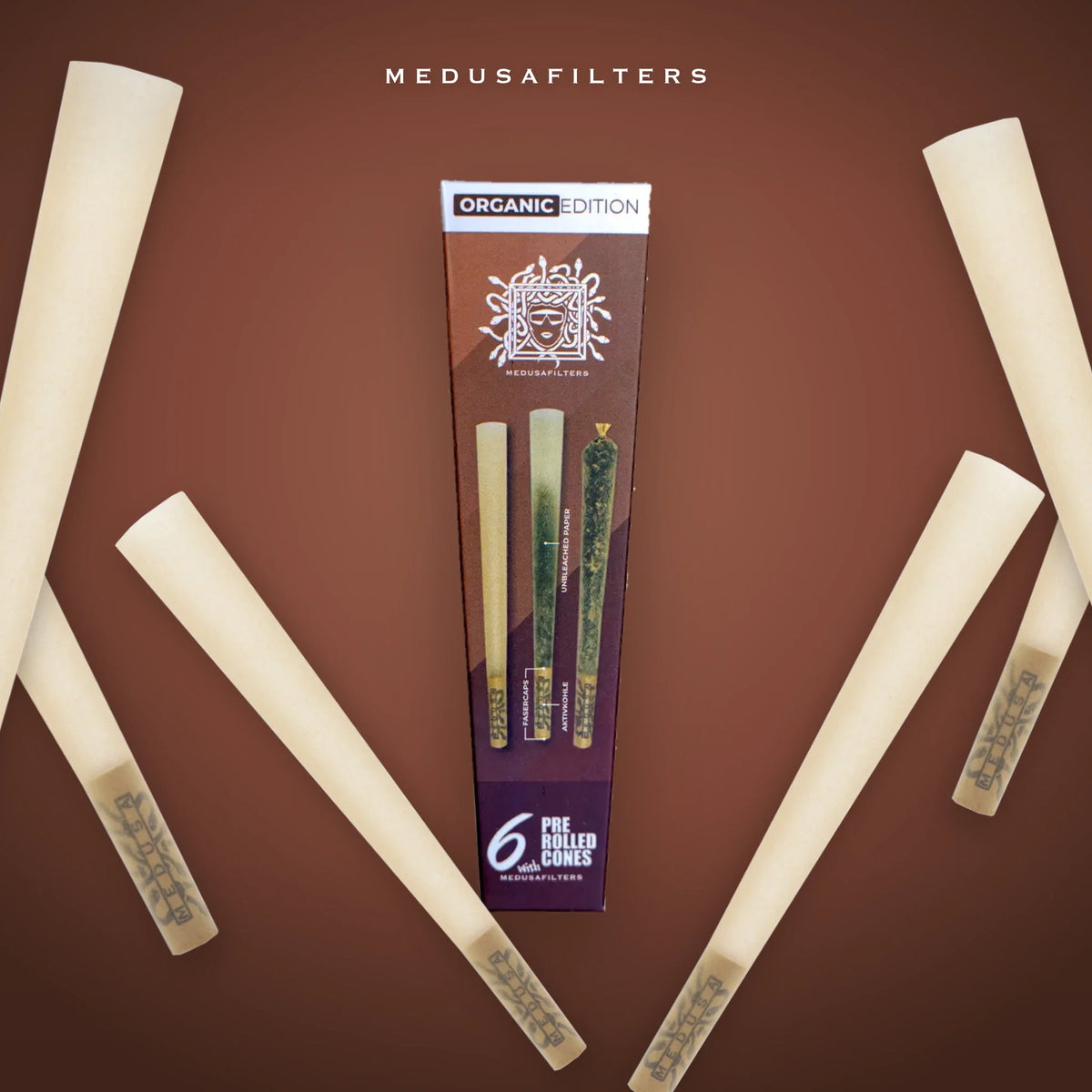 Medusafilters Pre-Rolled Cones ORGANIC – 6er Pack – Cones im Überblick