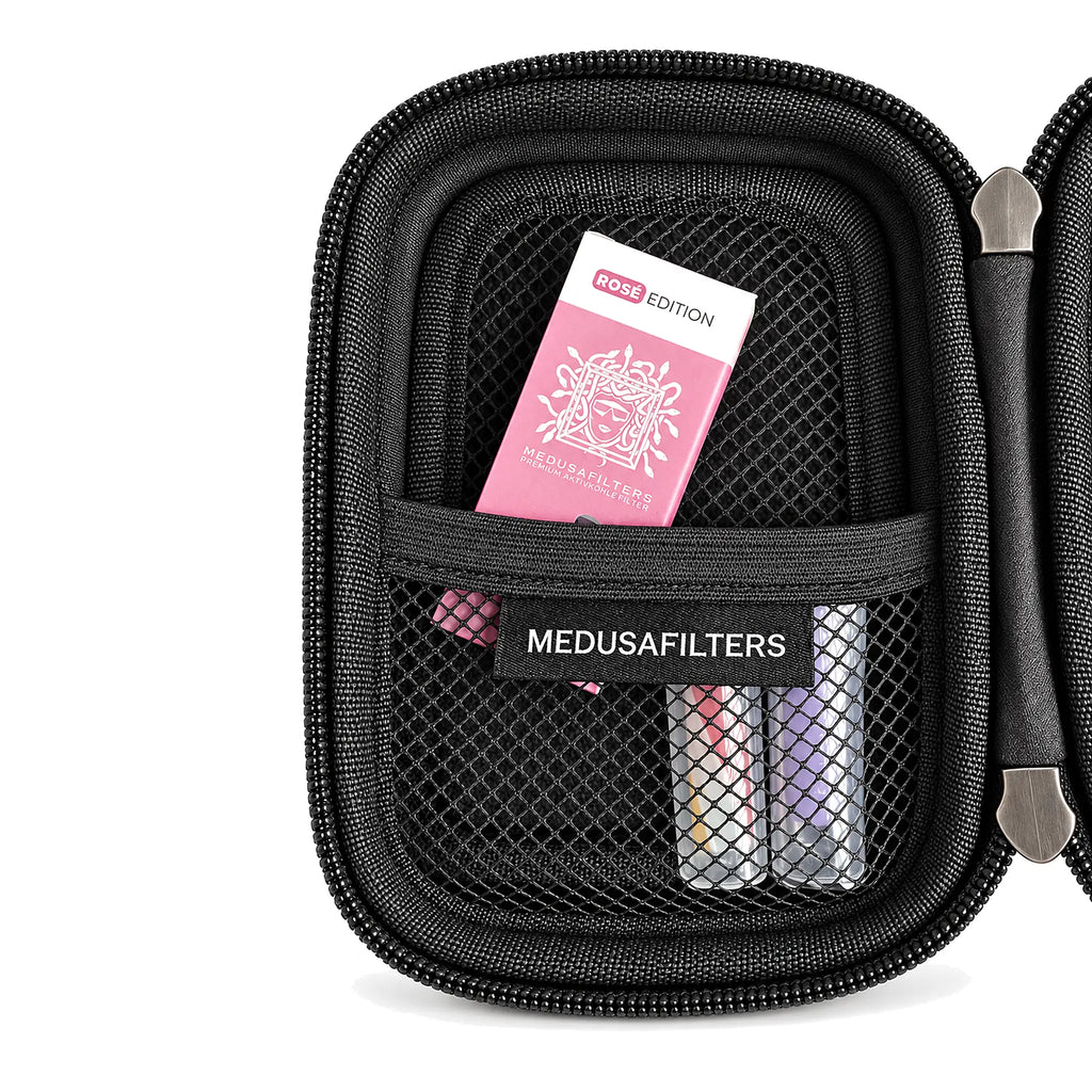 Travel Hardcase Innenfach mit Aktivkohlefiltern und Netztasche