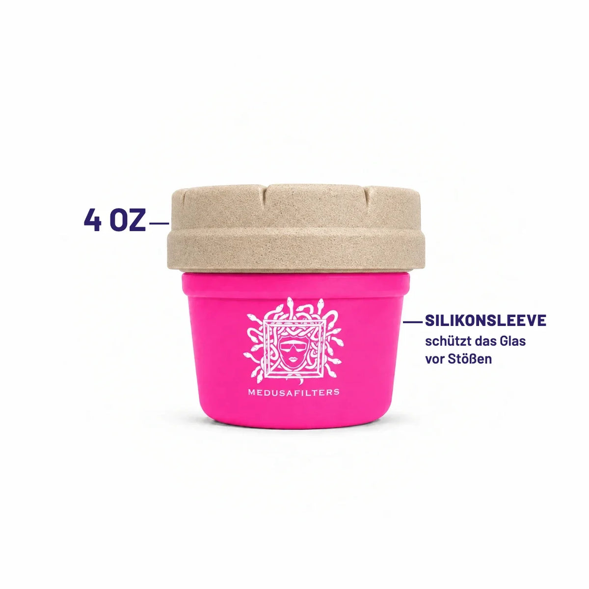 RE-STASH 4OZ ROSÉ – Silikonsleeve schützt das Glas vor Stößen