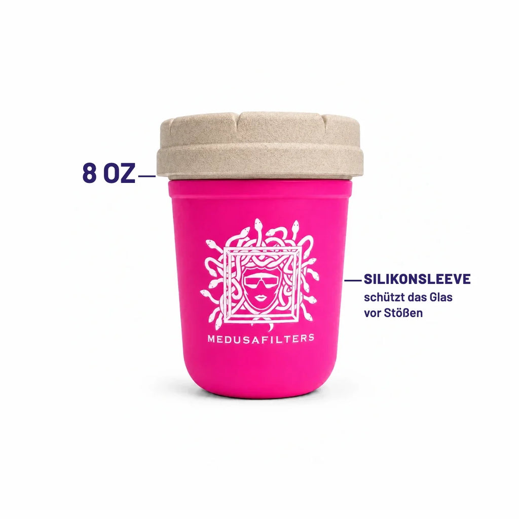 RE-STASH 8OZ ROSÉ – Silikonsleeve schützt das Glas vor Stößen