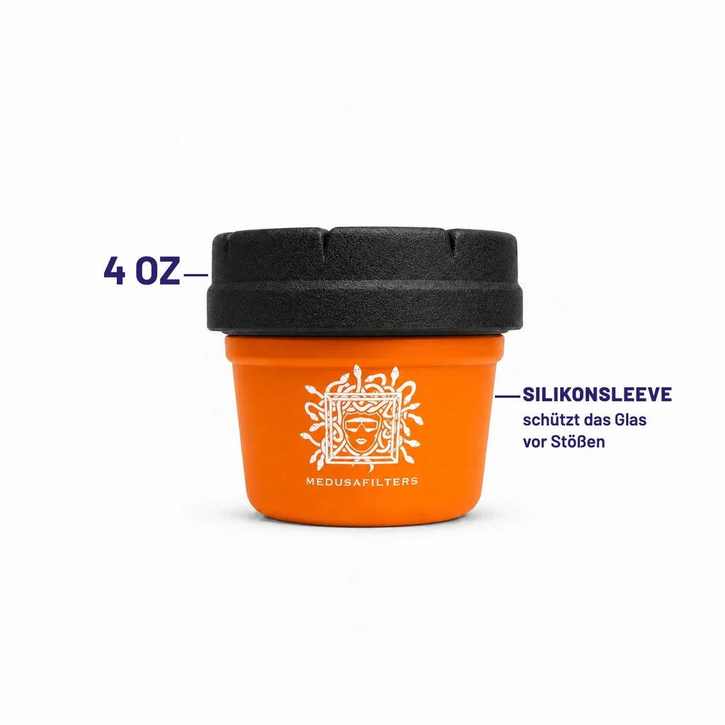 RE-STASH 4OZ SUNSET – Silikonsleeve schützt das Glas vor Stößen