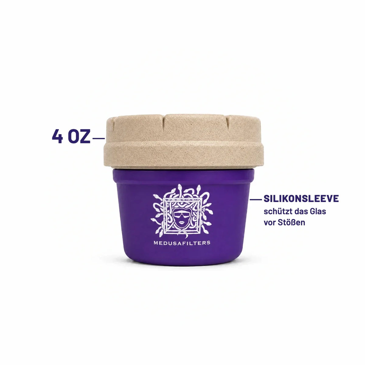 RE-STASH 4OZ VIOLET – Silikonsleeve schützt das Glas vor Stößen